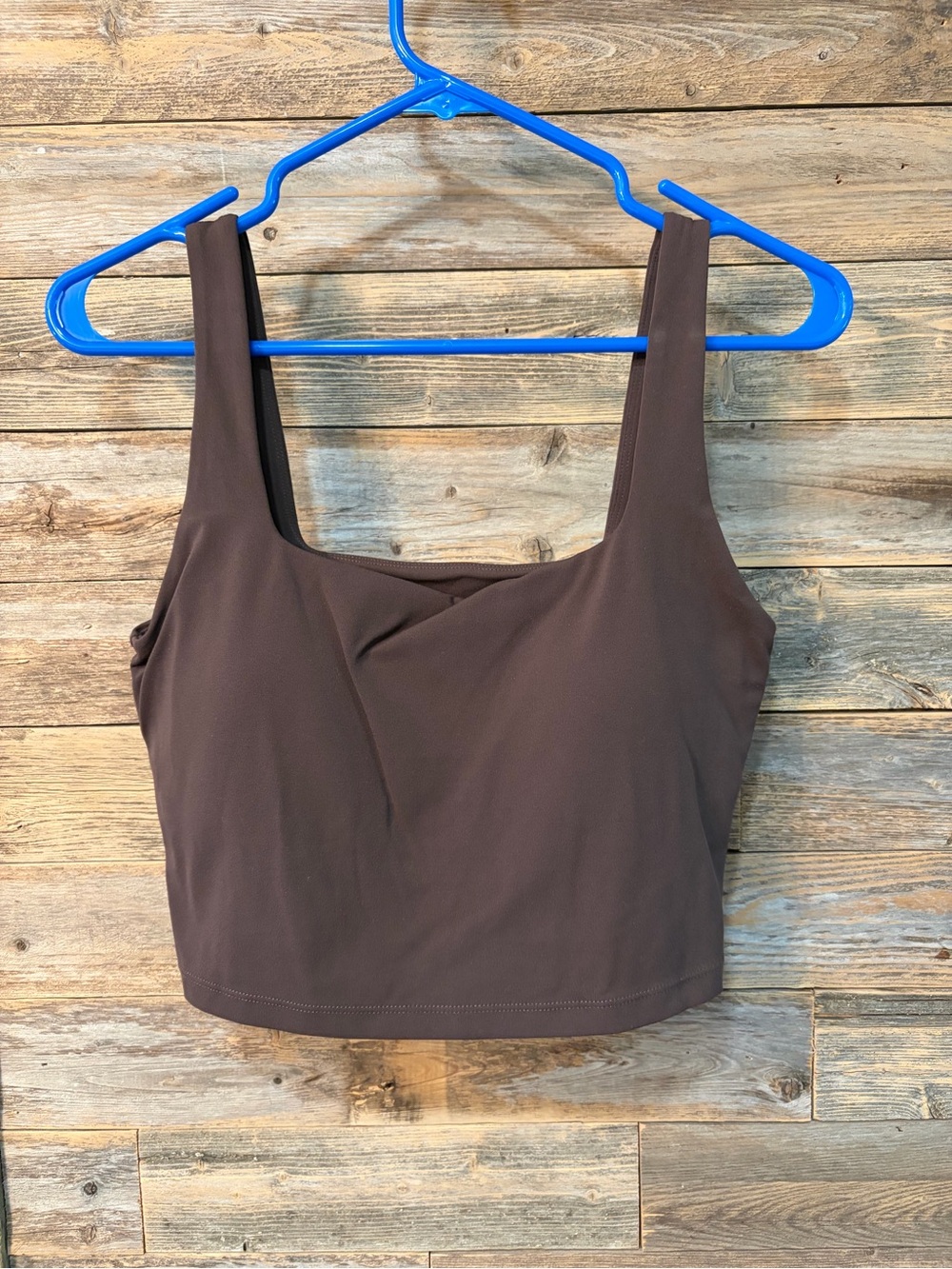 CRZ Women's Brown Square-Neck Cropped Tank Top* - size M